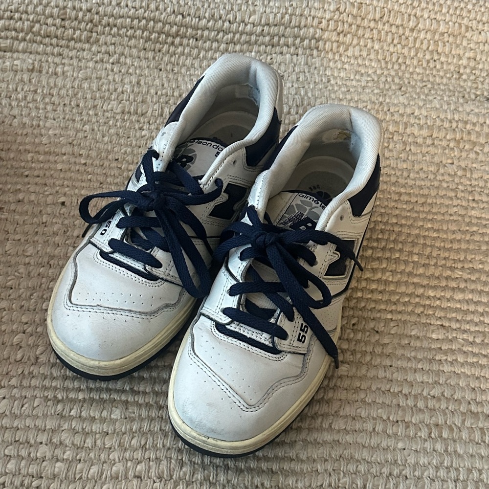 New Balance Aime Leon Dore - White and Dark Blue Sneakers